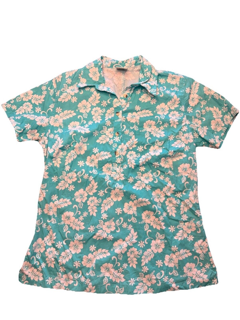 Go Barefoot Trader Joe’s Hawaiian Button Shirt. Excellent. Women’s Size L